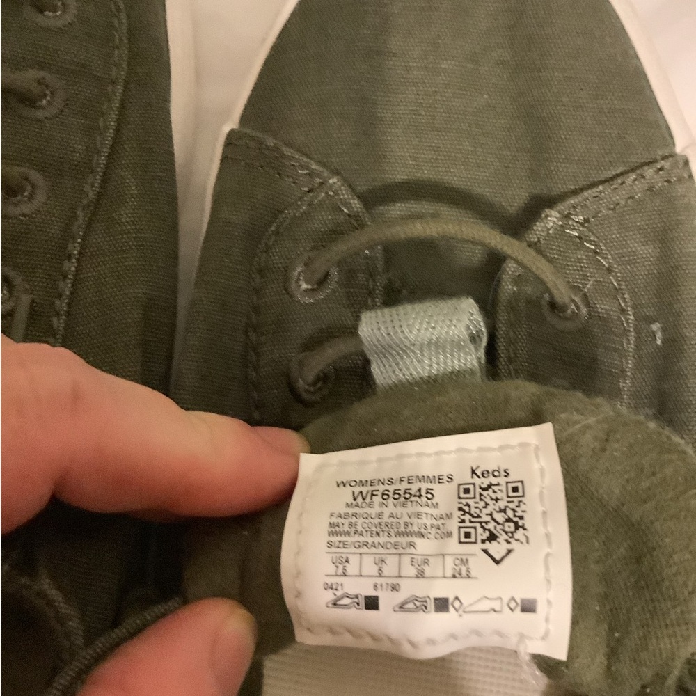 Keds Women's Olive green Canvas slip on Shoes